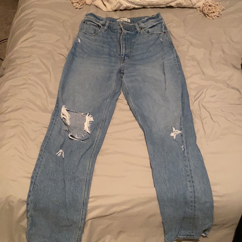 Abercrombie & Fitch 90s Straight Ultra High Rise Denim Jeans